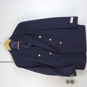 Alexander Shields Mens Wool Navy Suit Coat Jacket Neutral Mod Sz.42R